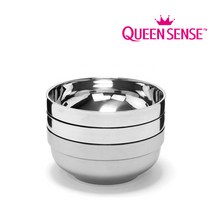 퀸센스 스텐 이중진공 냉면그릇 갈비탕 냉면기 4P세트, 01.퀸센스 냉면기 18cm x 4P세트