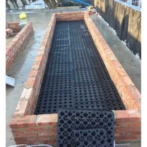 조경 배수판 화단 옥상 깔망 세차장배수(4개 구성), 4cmx50cmx50cmx4개 검은 천 100g 발송, 4개