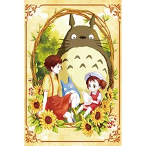 이웃집토토로 캐릭터 직소퍼즐 지브리 애니 굿즈 집콕 생활 스트레스해소 친구 가족 선물용, 토토로-16, 300피스