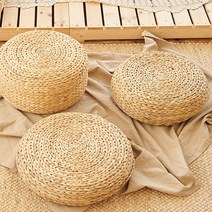 다오라인 원형 라탄 스툴 간이의자, 스툴  45 X 20