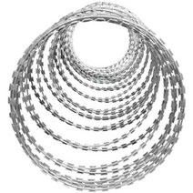 철조망 윤형 압착 울타리 지주대 철선 방범 보안용, 직경 45cm 단일 나선 30m 열 방청