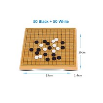 마그네틱 Foldable 테이블 이동 체스 세트 중국어 올드 보드 게임 Weiqi 체커 Gobang 자기 플라스틱 장난감 선물, Small 19cm