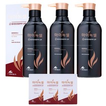 현대약품 마이녹셀 스칼프 인텐시브 탈모샴푸 400mlX3개+3매