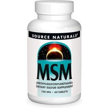 MSM Source Naturals 식이유황, [01] 60정
