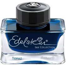 펠리칸 에델슈타인 만년필 병 잉크 블루 토파즈 50ml 각 1개339382개, 4 세트 1 병