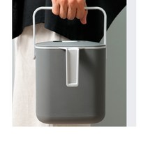 밀폐형 음식물 쓰레기통 3L 신혼부부 깔끔한 음쓰통, 그레이