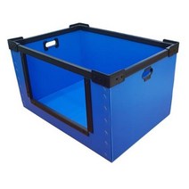 (중형) 물류박스 오픈형 바구니형 플라스틱 단프라 상자 공장 창고 적재 보관 수납 정리, 1개