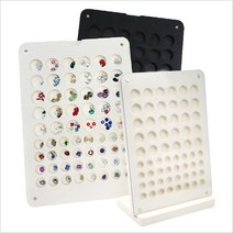 포멕스 원형 파츠진열케이스 62칸 네일스톤 진열대, 블랙62칸+받침대, 1세트
