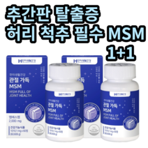 추간판 탈출증 척추 허리 협착증 필수 프리미엄 MSM 관절 연골 약국 영양제, 1개, 1개