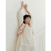 [백화점매장 정품출고] 써스데이아일랜드 [여성]가디건형 배색 리본 베스트(T232MVT134W)