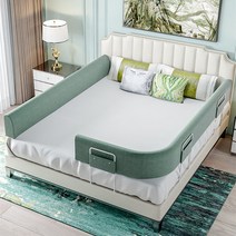 1-2m 침대안전가드 쿠션 벽 낙상방지 안전바 모서리보호대 가드 수면 범퍼 대형쿠션 침대보호대, MINT
