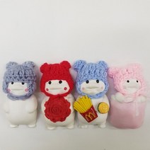 몰드몰 석고 데코 - 뜨개 곰돌이 귀달린모자 ( 색상 ), 핑크