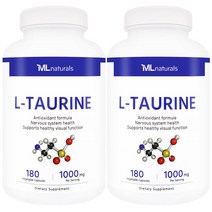 [미국빠른직구] 마이라이프 내추럴스 엘 타우린 1000mg 180정 2병