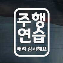 더굿데이 도로연수 주행연습 운전연습 차량 스티커 15종, 05-1 일반화이트_도로 주행스티커