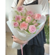 부산당일꽃배달 초읍꽃집 기념일선물 핑크톤 소형꽃다발, 동래구/수영구