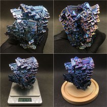 비스무트 무지개금속 비스무스 천연원석 비스무트결정 큐브, 골드 X1137-692.3g