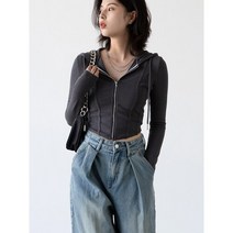 여자 후드 티 긴팔 CHIC VEN 슬림 스웨트 셔츠 솔리드 캐주얼 여성 재킷 짧은