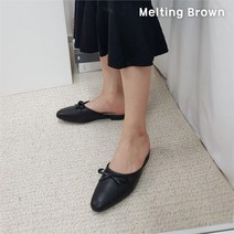 [멜팅브라운] 여성 데일리 블로퍼 리본 뮬 슬리퍼 5color