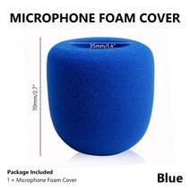 아이돌 마이크 7x3.5cm 폼 커버 헤드셋 그릴 핸드 헬드 스테이지 용 윈드 스크린 스폰지 폼 커버, 파란색