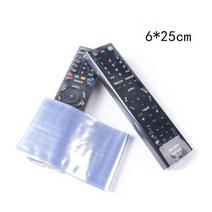 투명 수축 필름 가방 방진 보호 케이스 커버 Tv 에어컨 원격 제어 플라스틱 시트 50 개, 6x25cm, 50개