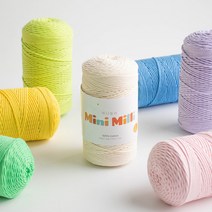 미니밀리 250g 뜨개실 면사 털실 가방 마크라메 코튼실 미니밀리실, 716 더스티그린