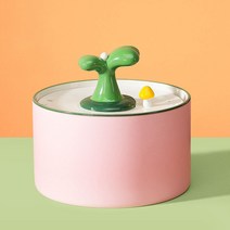 Neirny 고양이 반려동물 새싹 세라믹 도자기 정수기 급수기 음수대 음수기 분수대 1500ml, 핑크 1500ml