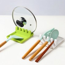 조리도구 거치대 국자받침 뒤집개 냄비뚜껑 간편세척 받침대, 그레이, 그레이