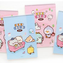 쪼꼬미 친구들 종합장 40매, 색상랜덤