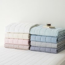 고밀도 순면 밴드고정형 침대패드 8color SS Q K 패밀리 맞춤제작 이스턴킹 칼킹, 모노블루