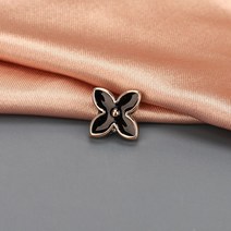 블라우스 셔츠 오픈방지 자석 옷핀 매너 브로치 뱃지 브로찌 배찌 Q.개나리블랙