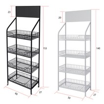 편의점 식품 가게 슈퍼 진열대 과자 빵 매대 음료, 상세이페이지 참고, 화이트 50x30x160