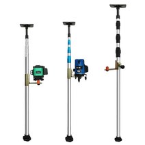 레벨기 텔레스코픽 지지대 수평 수평계 레이저 삼각대, 4.5m 스테인레스 스틸 텔레스코픽 폴