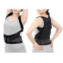 자세바로 바른자세 어깨 교정밴드 허리보호 상체교정 자세교정, 1세트, S-25~27inch