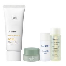 아이오페 유브이 쉴드 선 프로텍터 엑스피 선크림 60ml + 아모레퍼시픽 기초3종 샘플, 1개, 60ml+기초3종