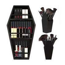 nanayo 메이크업 관 선반 및 브러시 홀더 – 고딕 장식을 위한 3개의 침실 또는 욕실