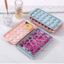 원형미니 아이스볼 트레이 구슬 큐브 얼음틀 2개 보석모양 간식 화체 냉동틀 후식 투명