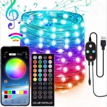 파티 용품 LED 문자열 빛 USB 스마트 갈 랜드 블루투스 App 제어 램프 Bedroon 요정 휴일 파티 장식 정원, 03 15M 150LED