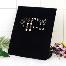 블랙벨벳 큐빅 피어싱 보관 스탠드 보석진열대 보석함, 1개