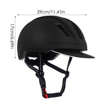 조정 가능한 성인 승마 헬멧 57-62cm 남성 여성 모자 바디 프로텍터 M/L, [03] Black