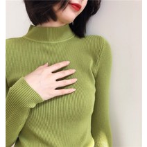 드레스허그 심플 세미 터틀넥 슬림 이너니트 5color