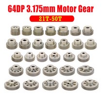 Surpass Hobby-64DP 3.175mm 22T 25T 26T 30T 31T 34T 35T 39T 42T 45T 47T 48T 49T 21T-50T 메탈 피니언 모터 기어, [05] 64DP 3.175mm 25T