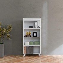 유치원 작은방 모던 인테리어 4단 오픈형 책꽂이 600 거실 오브제 진열장, 엘다