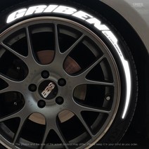 그리븐 반사 타이어 레터링 스티커 화이트 빛반사 이니셜 1.5~3cm TR01F (알파벳 조합), 화이트 W (1.5cm)