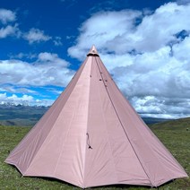 티피텐트 인디언 캠핑 인디언 텐트 동계 화목 에어 낚시 차박 대형 하우스 피라미드 글램핑, 4미터 브라운