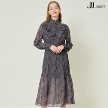 JJ지고트 러플 쉬폰 플로럴 원피스 GN3P0OPW2