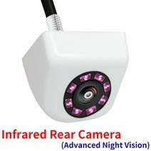 후방카메라 Hippron-자동차 후방 보기 카메라 및 전면 적외선 야간 주차 모니터 방수 D HD 비디오, 03 White 8 Infrared