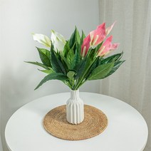 [바보사랑] 안수리움부쉬 47cm, 색상:연핑크, 상세 설명 참조