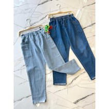 [무배]알비 포켓 밴딩 데님 배기팬츠_2color