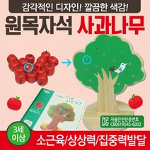 장난감 [원목자석사과나무] 장난감/원목장난감/낚시장난감/유아장난감/퍼즐/교구/가베/교육용교구/KC인증, 원목자석 사과나무
