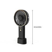 작은방에어컨 이동식에어컨 이동형 캠핑 캠핑용 소형 미니 에어컨 USB 충전식 휴대용 미니 선풍기 디지털, 01 Black